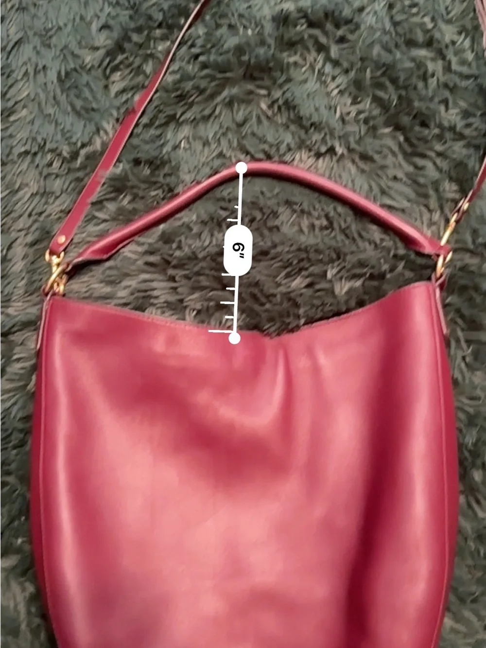 Tory Burch Miller Leather Hobo Bag Port Burgundy Gold Tassel